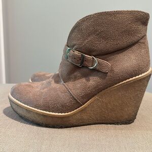 Stella McCartney wedge tan booties